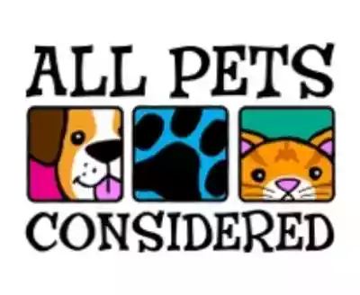 Shop All Pets Considered discount codes logo