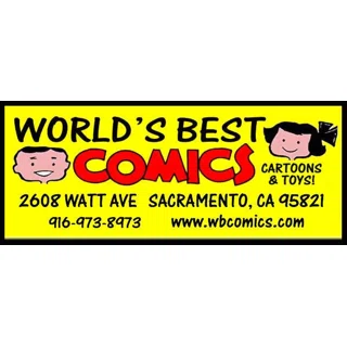 Worlds Best Comics and Toys logo